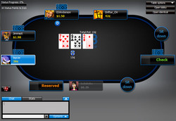 Pacific Poker on tablet